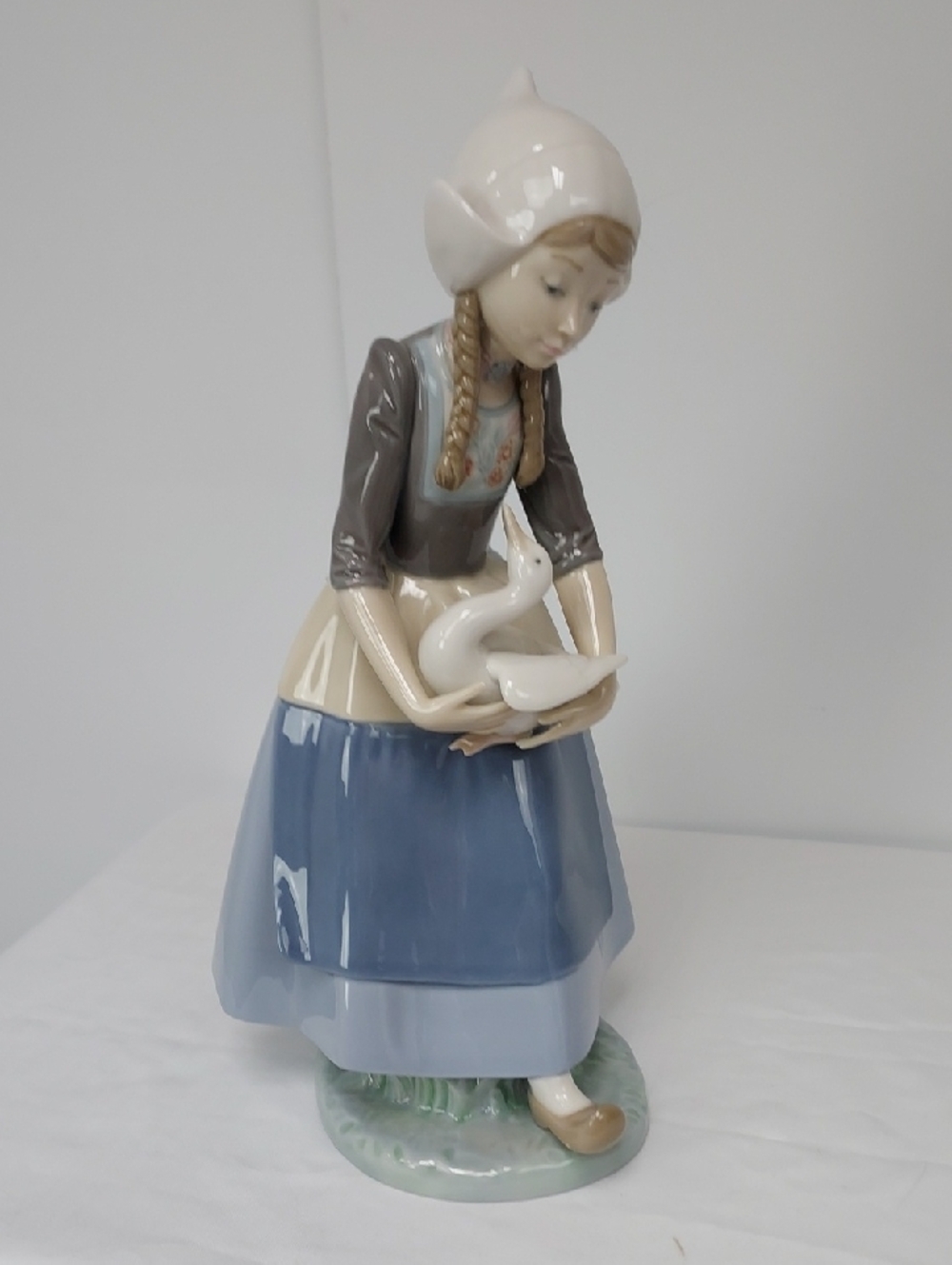 Vintage Lladro "Dutch Girl With a Duck" Figurine